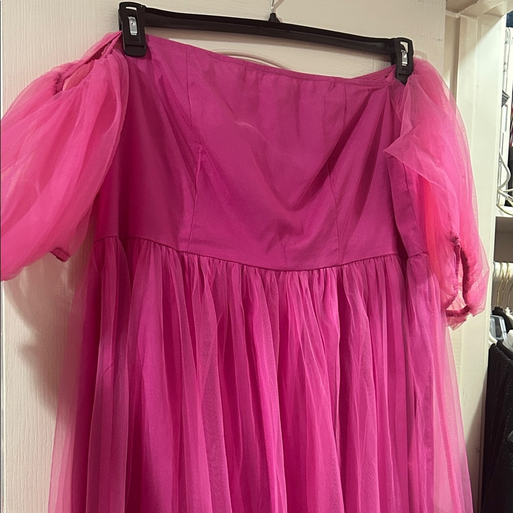 Pink tulle babydoll Dress